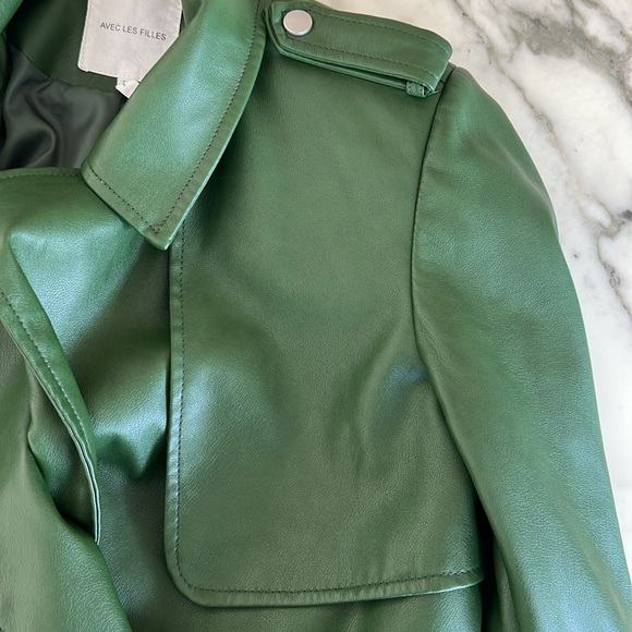 AVEC LE FILLES FAUX LEATHER JACKET ANTHROPOLOGIE - Picture 9 of 14